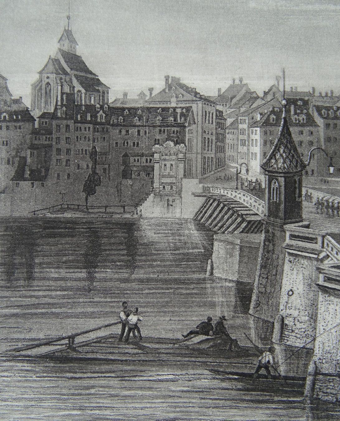 Stiche: BASEL, AQUATINTA 1843 – Gebraucht aus Grüningen von Kartensammler 3