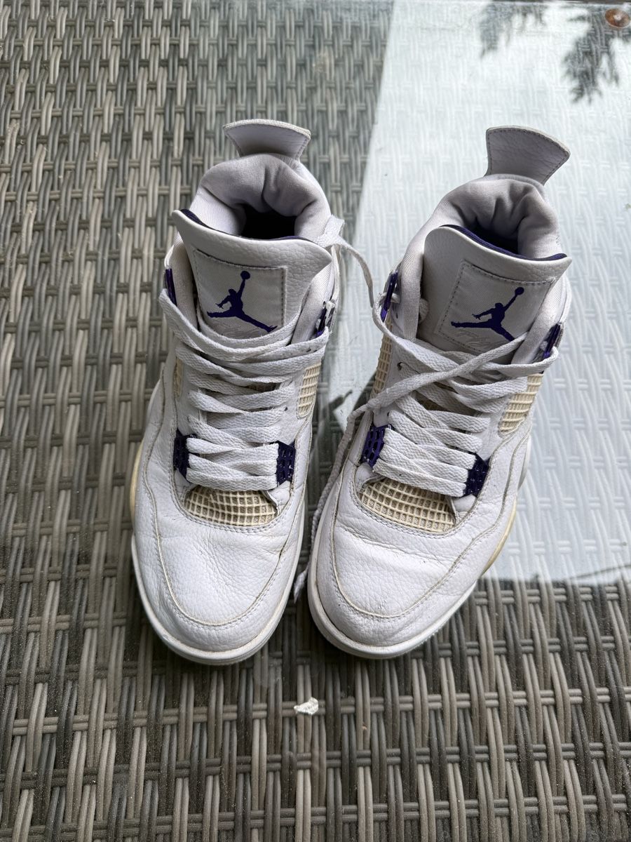 Jordan Scarpe da uomo: Nike Air Jordan 4 White Purple  – Usato da Davos Dorf venduto da mikidaki