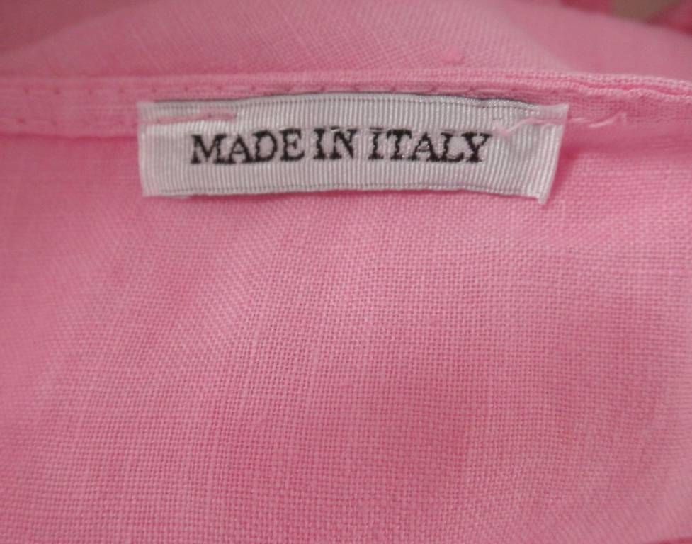 Tuniche: Leinen Tunika Bluse Rosa - 1 Size – Usato da Luzern venduto da aloevira 3