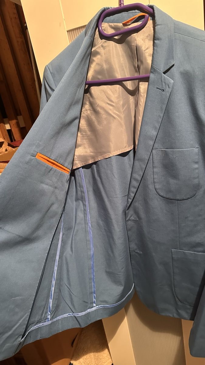 Giacche: Afield Blazer aus 100% Baumwolle, Größe 4, Stahlblau – Usato da Basel venduto da m_carrino 7
