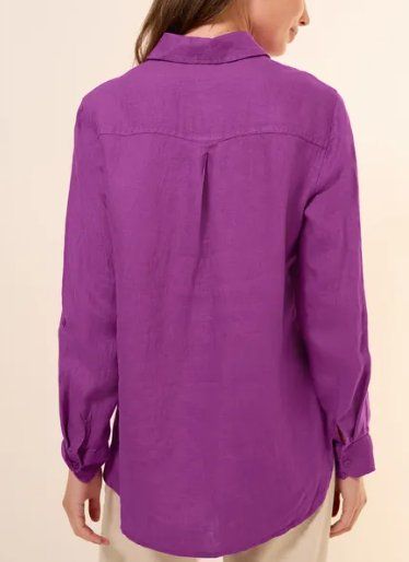 Cecil Camicette: Cecil Leinen Pulli Bluse Hemdbluse XXL Leinen 44 46 Violett – Nuovo e nell'imballaggio originale da Suhr venduto da OhLola 5
