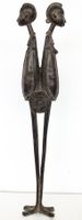 XXL wunderschönes alte Bronze Skulptur der Lobi H 47 cm