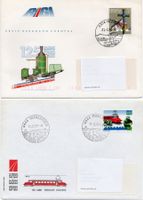 2 Umschläge für Eisenbahn-Freunde: 125 J. Rigi. / 150 J. SBB