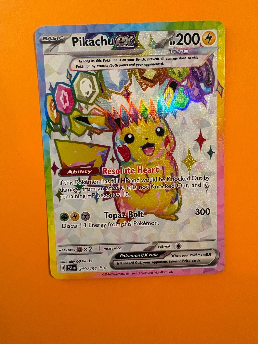 Pokémon Carte collezionabili: 2024 - Pikachu EX - 219 - Surging Sparks – Usato da Bonstetten venduto da vonap 1