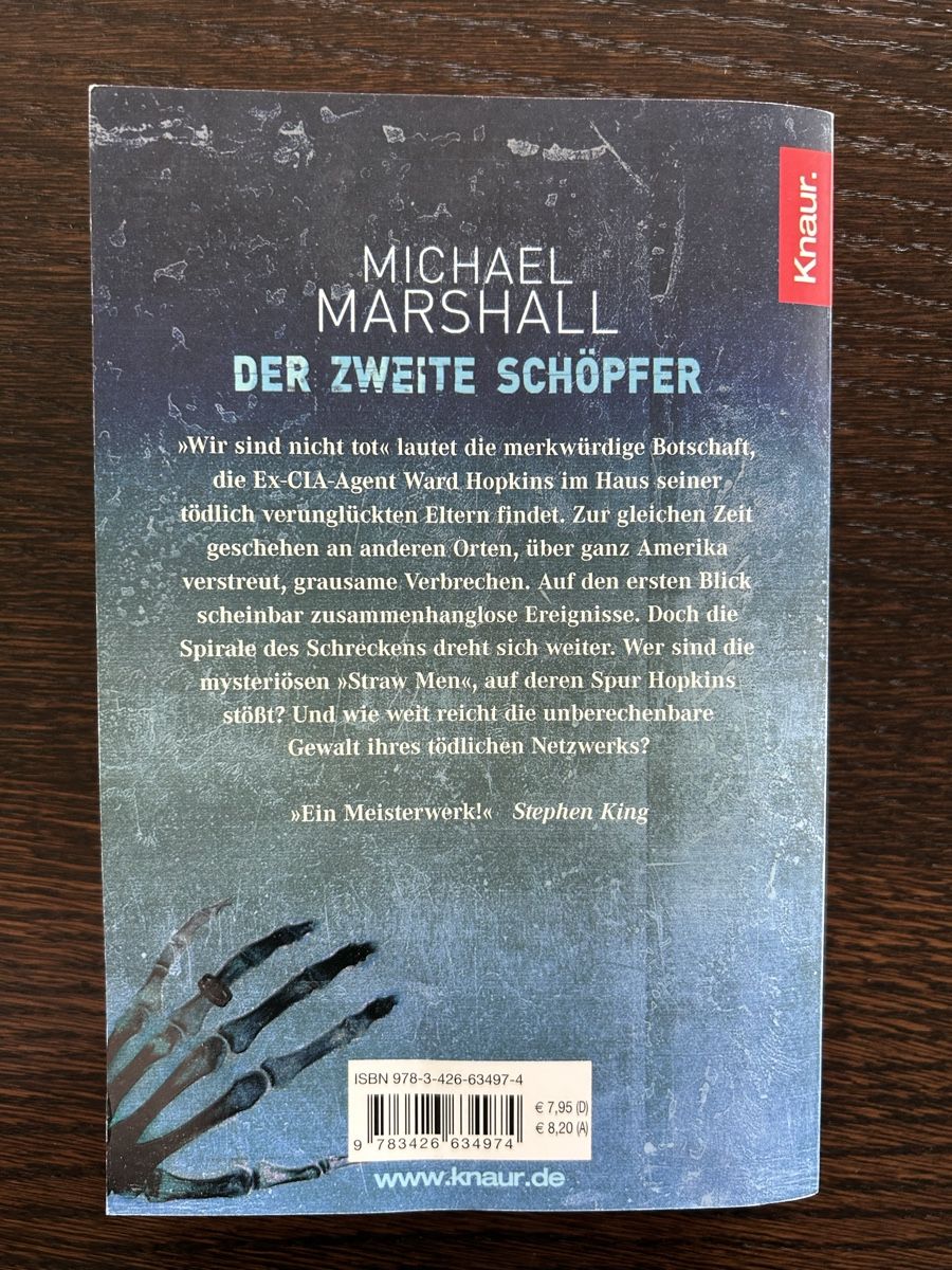 Libri: Der zweite Schöpfer von Michael Marshall – Usato da Arbon venduto da Bobbyx777 1