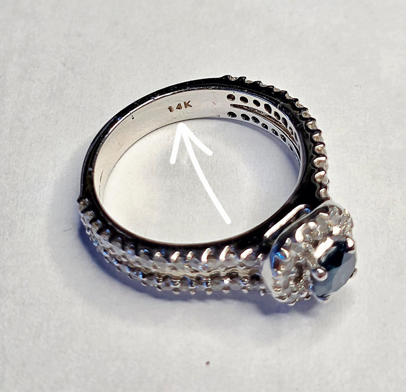 Ringe: Weissgold mit blauem Diamant Ring – Neu (gemäss Beschreibung) aus Zürich von benedikt12 1