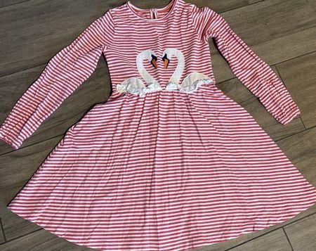 Mini Boden Kleid Gr. 140 mit Schwäne Top Zustand!