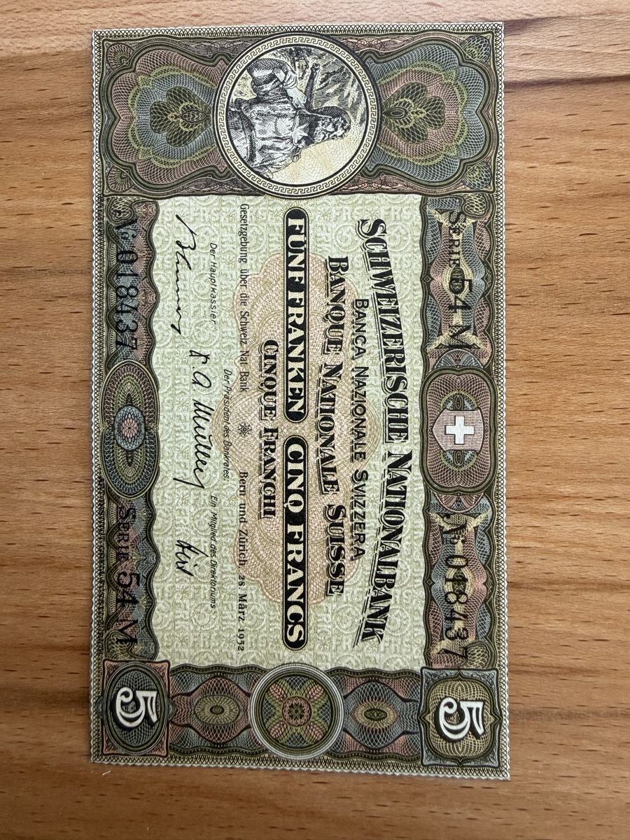 Banconote: Schweizer 5 Franken Banknote – Usato da Grenchen venduto da Bastet007