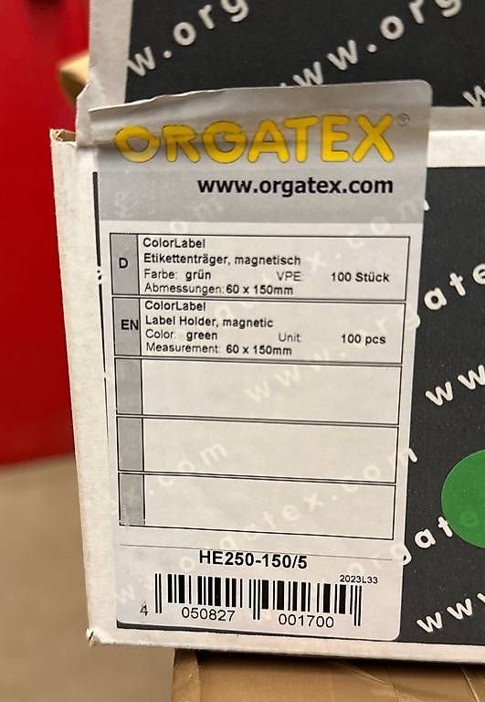 Insegne: ORGATEX Magnet-Einsteckschilder 60x 150 mm, 100 Stück – Nuovo e nell'imballaggio originale da Necker venduto da liq24 2