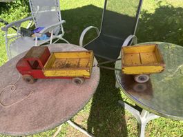 Wisa Gloria Saurer LKW mit Anhänger, Vintage