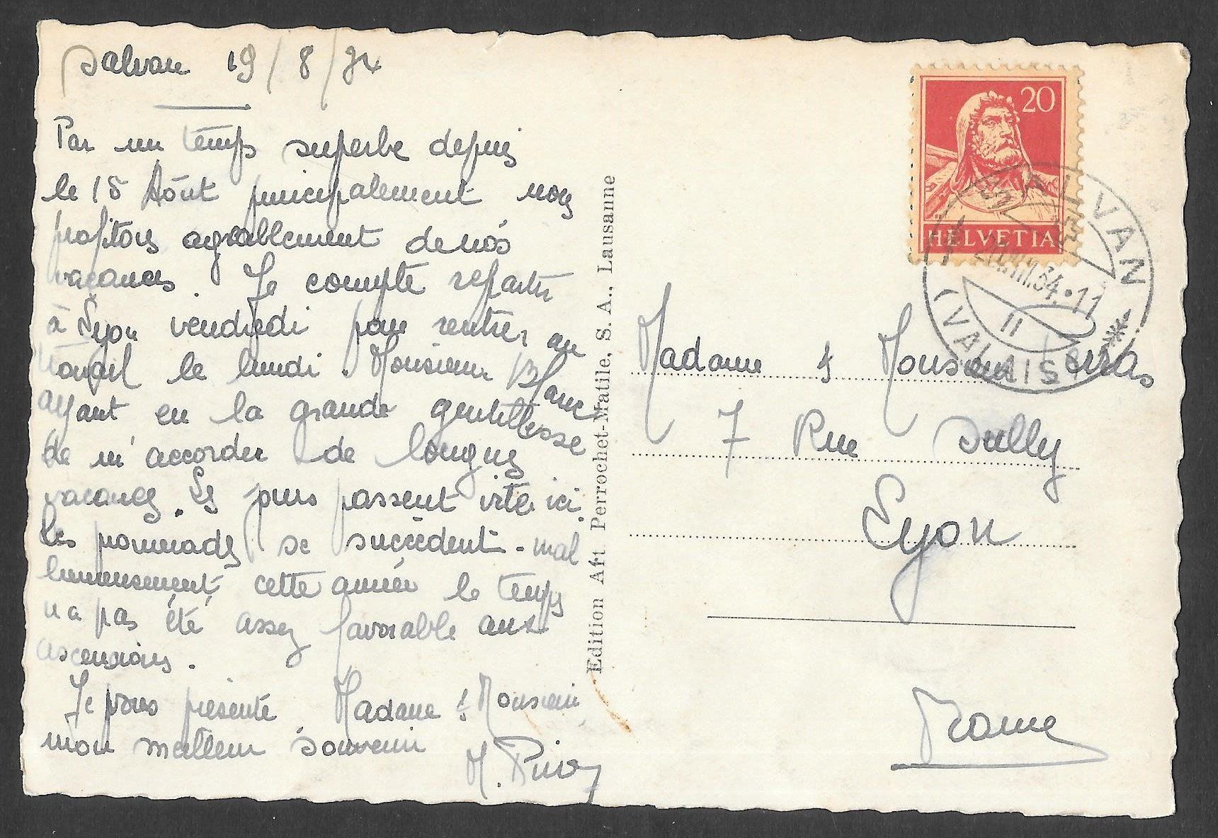 Cartoline postali: Vernayaz et route de Salvan – Usato da Olten venduto da clotaldi 1
