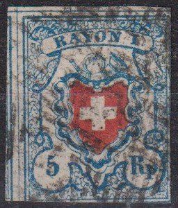 Alle Briefmarken: Rayon 17II, Type 19, B3-RO, 380.-+++ – Gebraucht aus Samnaun-Compatsch von Muckimu