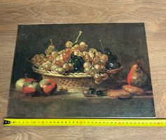 Vintage-Bild auf echter Stoff-Leinwand