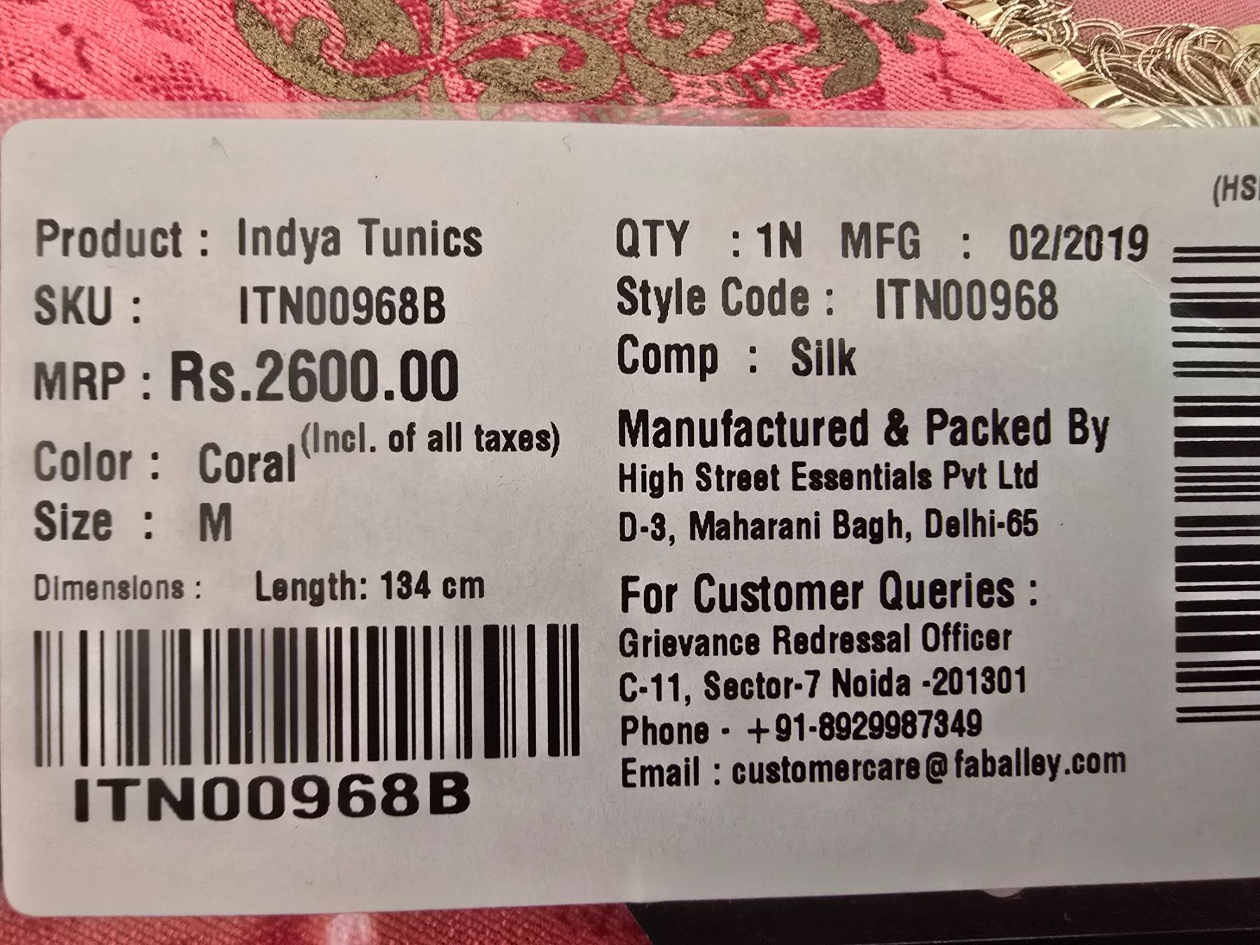 Tuniken: Robe longue soie indien, taille 38 - Élégante et unique – Neu und originalverpackt aus Pully von Kadiyac 5
