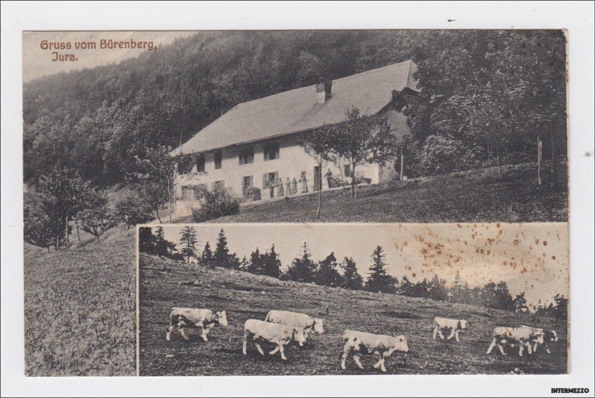 Cartoline postali: Romont // Bürenberg // 1920 – Usato da Basel venduto da intermezzo12