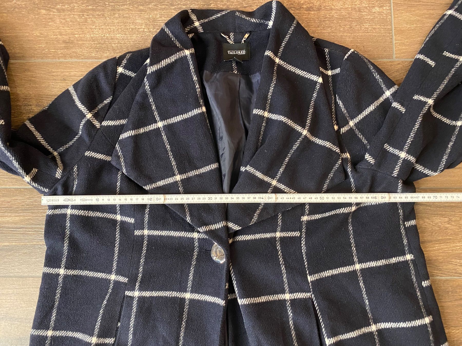 Cappotti: Tailored Mantel kariert blau weiss Gr. 52 – Usato da Pratteln venduto da a23_j2gs 4
