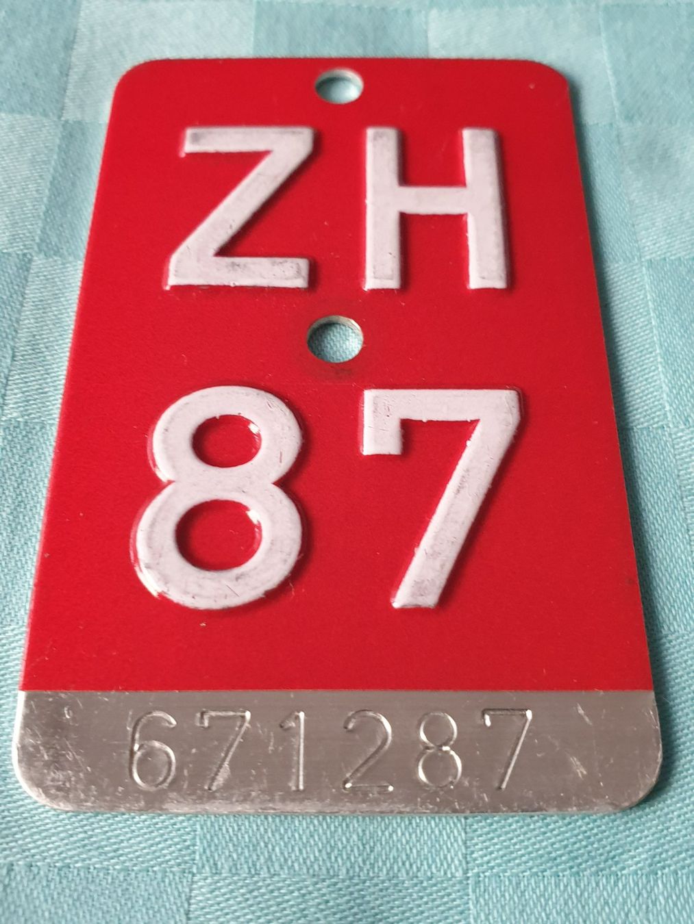 Ecriteaux: Velonummer ZH 87 – D'occasion à Mörschwil par spirspi