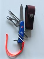 Victorinox Skipper Couteau Suisse, bleu+étui en cuir Neuf.