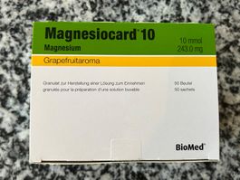 NEU: Magnesiocard 10, 50 Beutel, Magnesium, MHD 05.2028