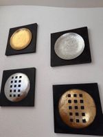 Wandbilder 4er Set Metall Gold Silber gebraucht