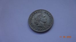 10 Rappen 1908 Unz.