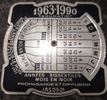 Calendrier perpétuel Soumatic vintage 1963-1990 