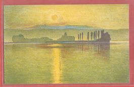 Ufenau und Lützelau bei Hurden - Kunstkarte ca. 1915