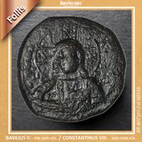 Grosse byzantinische Münze - BASILIUS II. / CONSTANT. VIII.