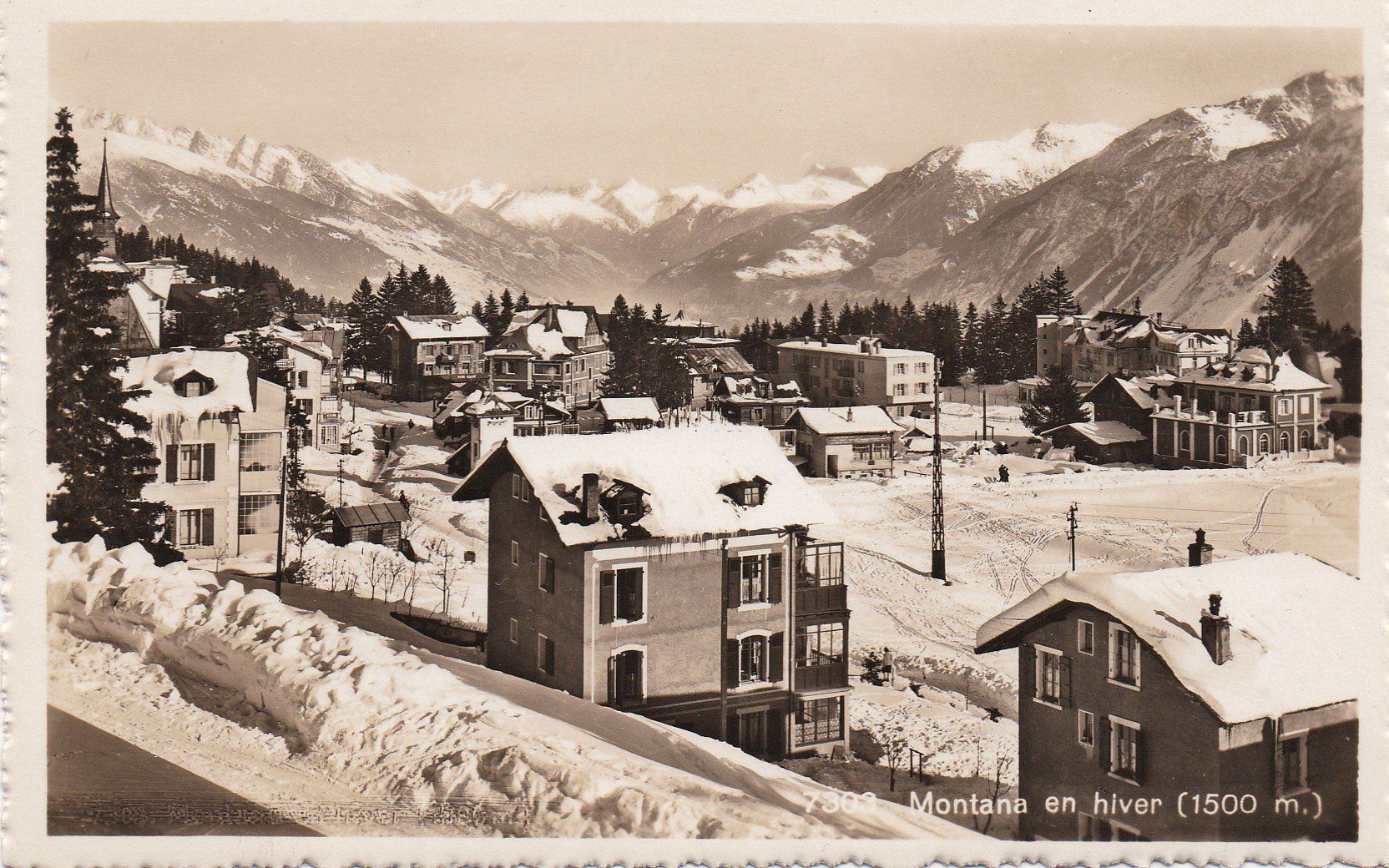Cartoline postali: AK - Montana - gel. 31.1.1930 – Usato da Fribourg venduto da schnalla92
