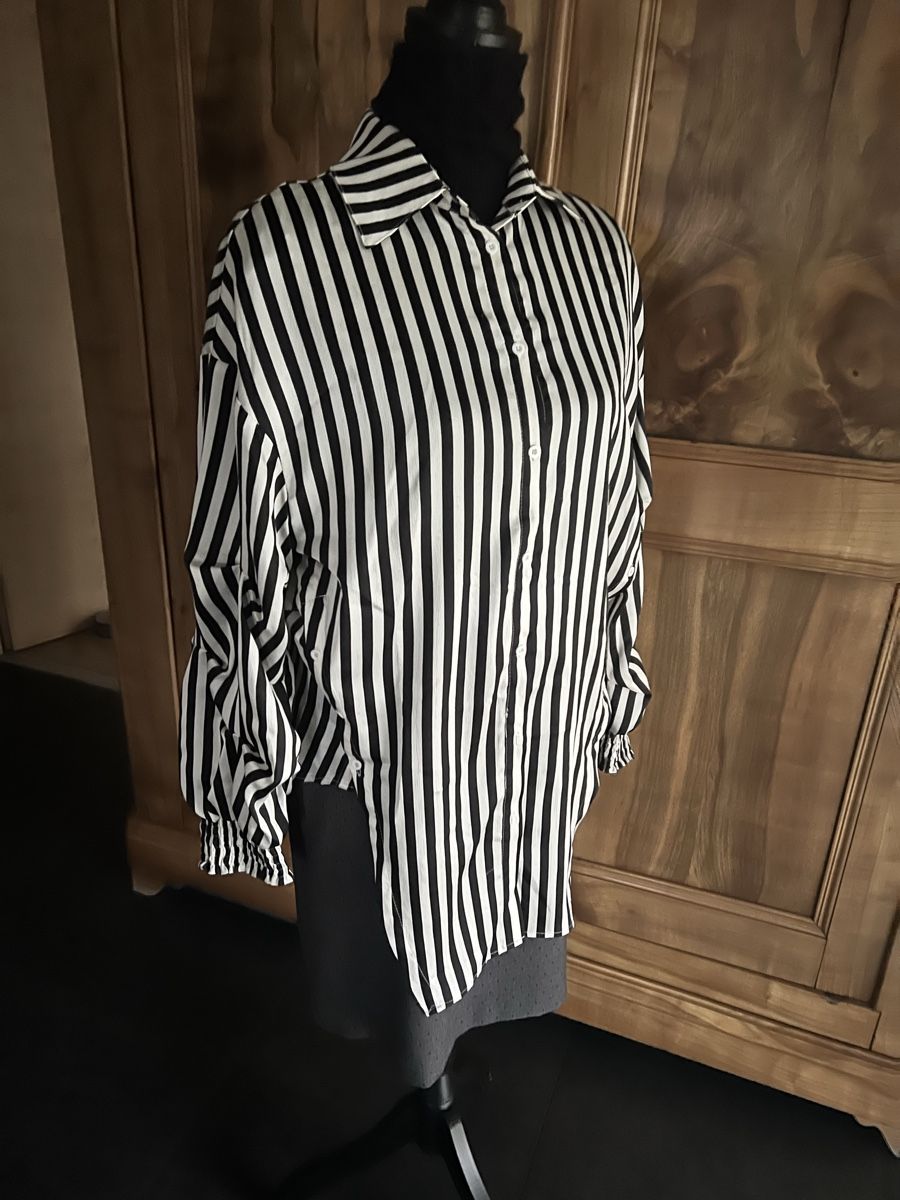 Camicette: Chemise rayée noir et blanc Cocobella, taille M – Usato da Porrentruy venduto da SYANKA 6