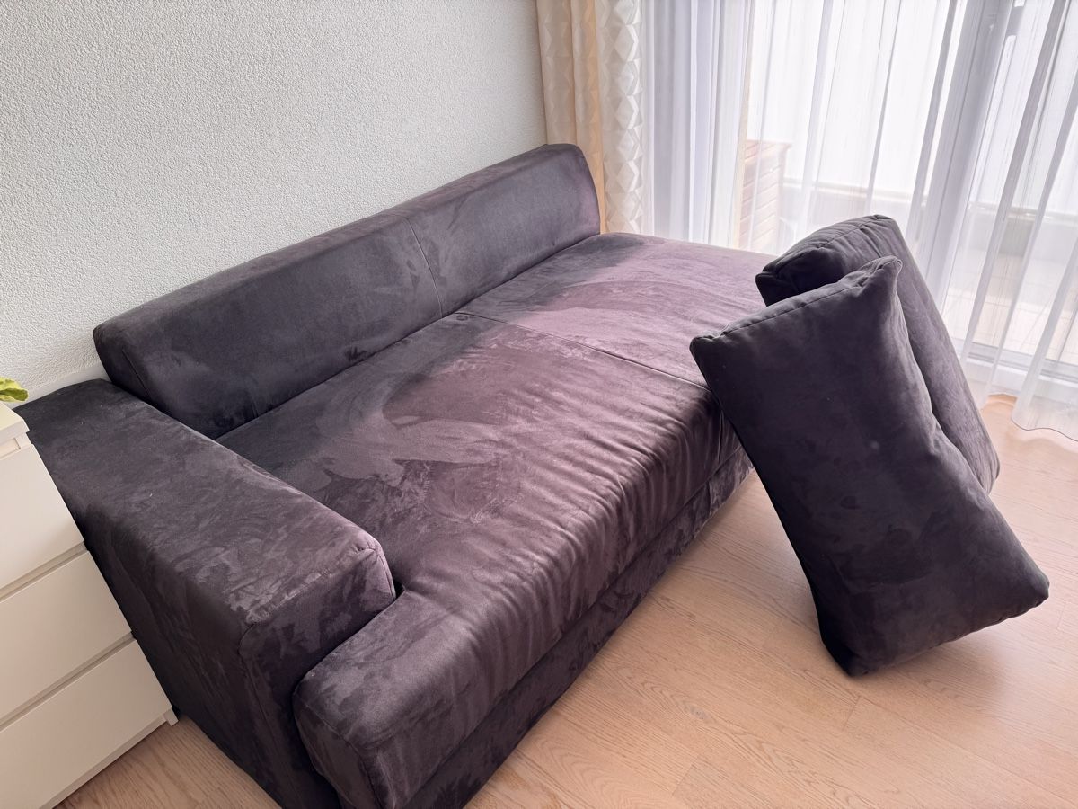 Sofas: Sofa mit Bettfunktion, dunkelgrau, wird entsorgt bis 31.7.26 – D'occasion à Frasnacht par Falo03 1
