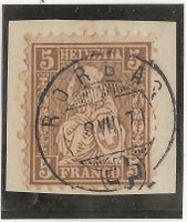 RORBAS 08.08.71 auf Zu#30 Mi#22 (auf Papier) Vollst. [12A6]