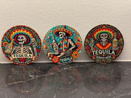 TEQUILA / METALL Blechtafel für Dekoration NEU! 3 Stück!