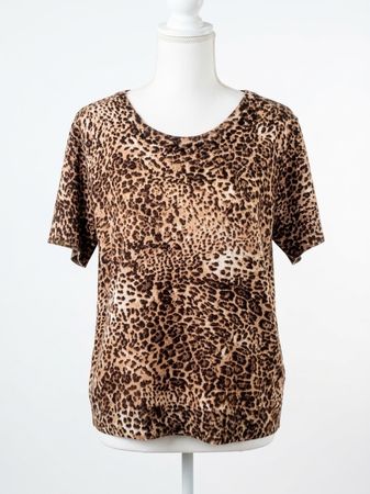 Pulli , Gr.40 Leo Print, Viscose gemisch