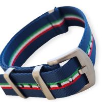NATO Strap Seat Belt Armband 22 mm azzurro Italia 7241