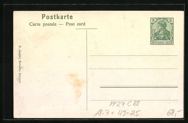 Cancelleria postale: Ganzsache PP27C88: Schwäbisch Gmünd, 2 – Usato da Berlin venduto da bartko-reher 1