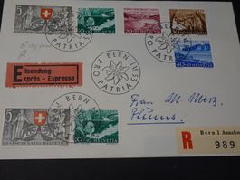 1.VI.53. PRO PATRIA FDC; AUSGABETAG; CHARGE; EILSENDUNG