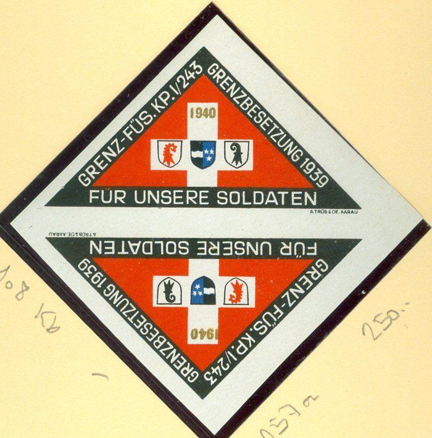 Alle Briefmarken: Grenz Füs Kp I/243 – Gebraucht aus Zürich von yago-rot