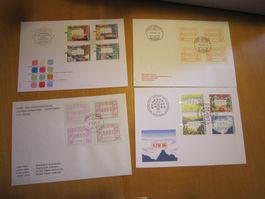 LOT A 4 FDC Automatenmarken verschieden