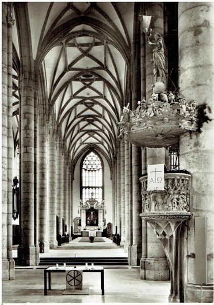 Ansichtskarten: St. Georgskirche Nördlingen – Gebraucht aus Flims - Dorf von Stagediver