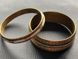 Bracelets vintage dorés et blancs - lot de 4 ✨ Tendance! ...