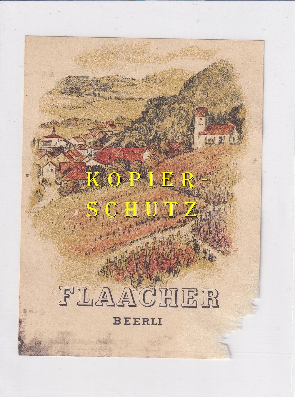 Carta: Etikette - Flaacher Beerli /bd – Usato da Hombrechtikon venduto da Rudolf07