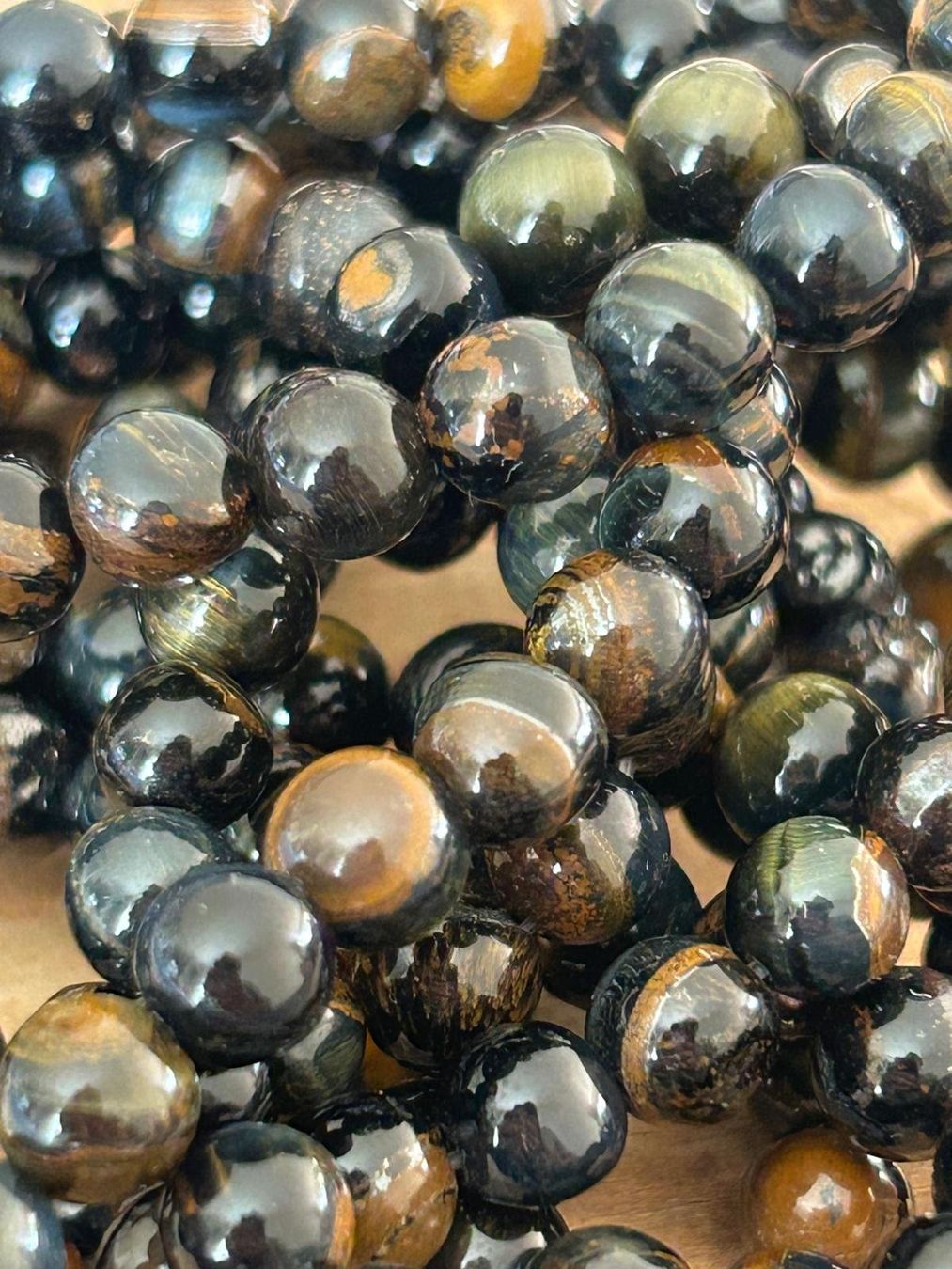Mineralien & Heilsteine: Strang echte blue tiger eye Level 3 beads 6 mm – Neu und originalverpackt aus Niederrohrdorf von Ytobi 1