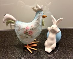 Osterdeko Set Hahn und Hase