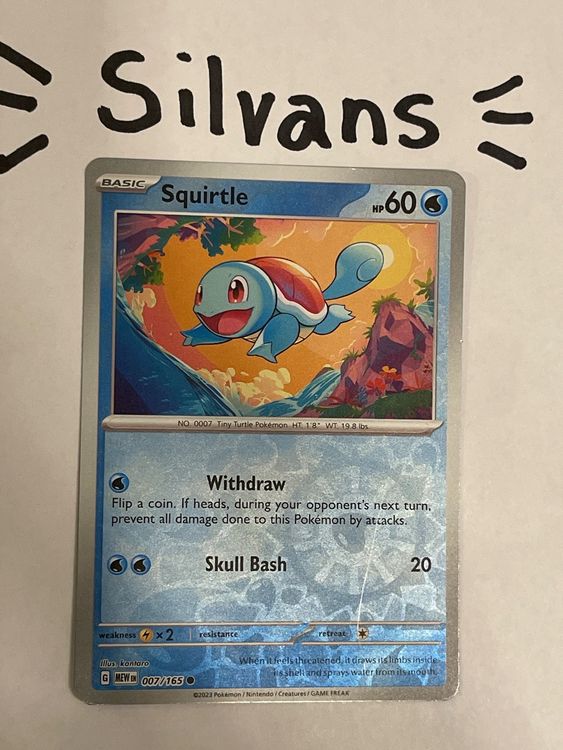 Squirtle Reverse Holo 007/165 MEW 151 Englisch Kaufen auf Ricardo