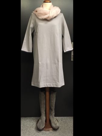 kleinbasel Kleid Noelle kiesel mit Details marine Gr 36 neu