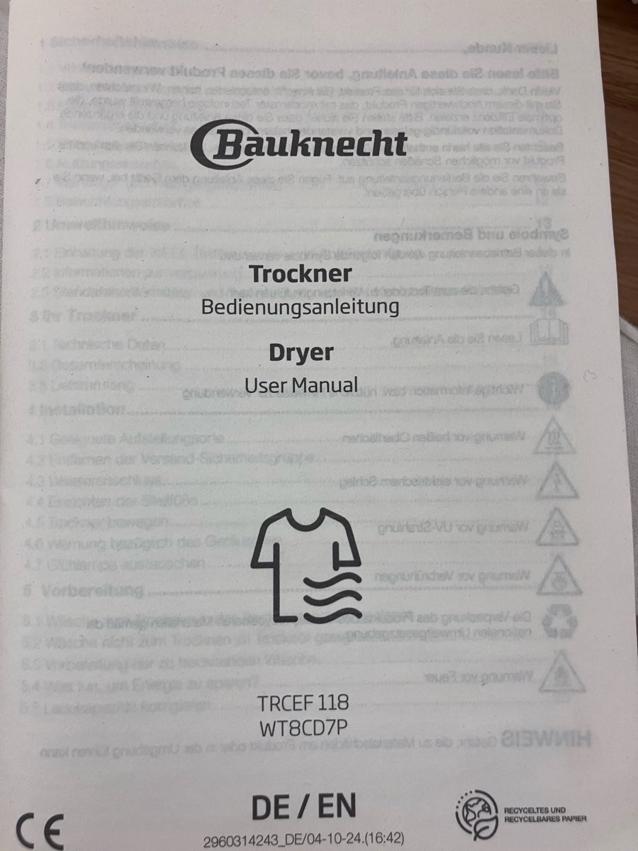 Bauknecht Machines à sécher: Bauknecht Trockner NEU  – Neuf avec emballage d'origine à Liestal par Margritli65 3