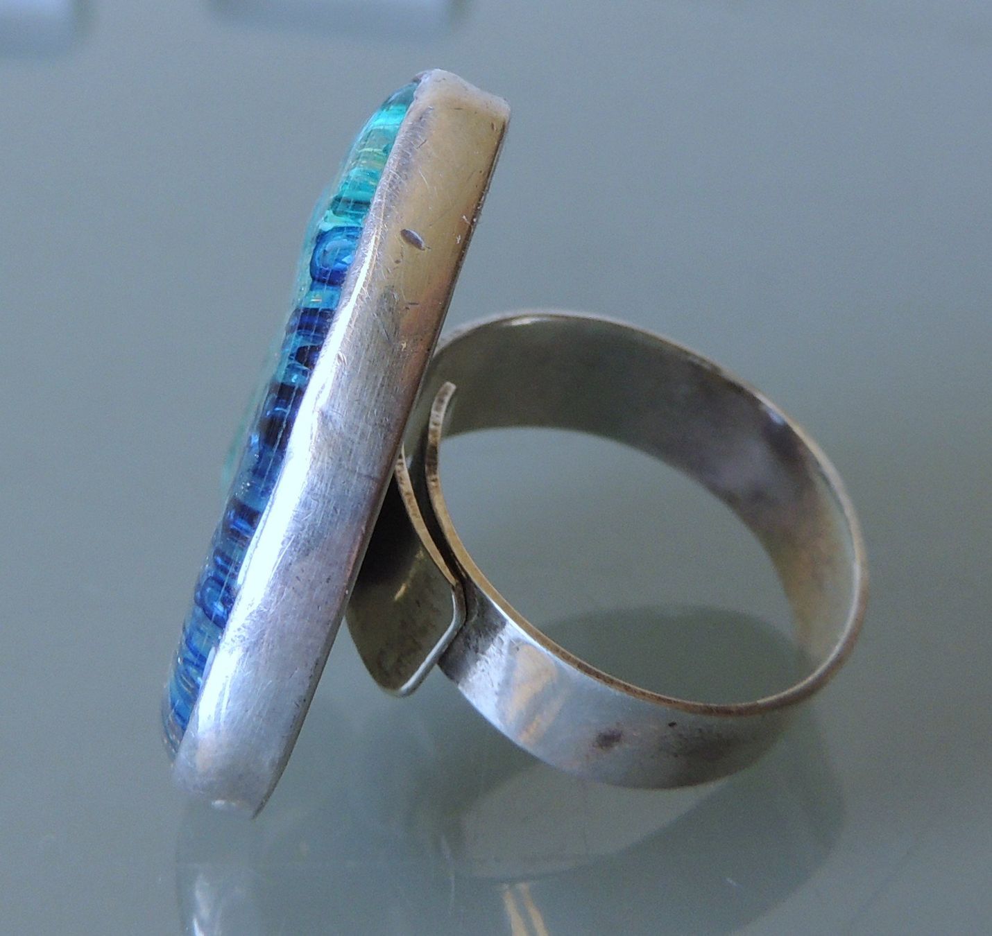 Anelli: Silber 925 Glas Herz Fingerring – Usato da Waldenburg venduto da schaller707 4