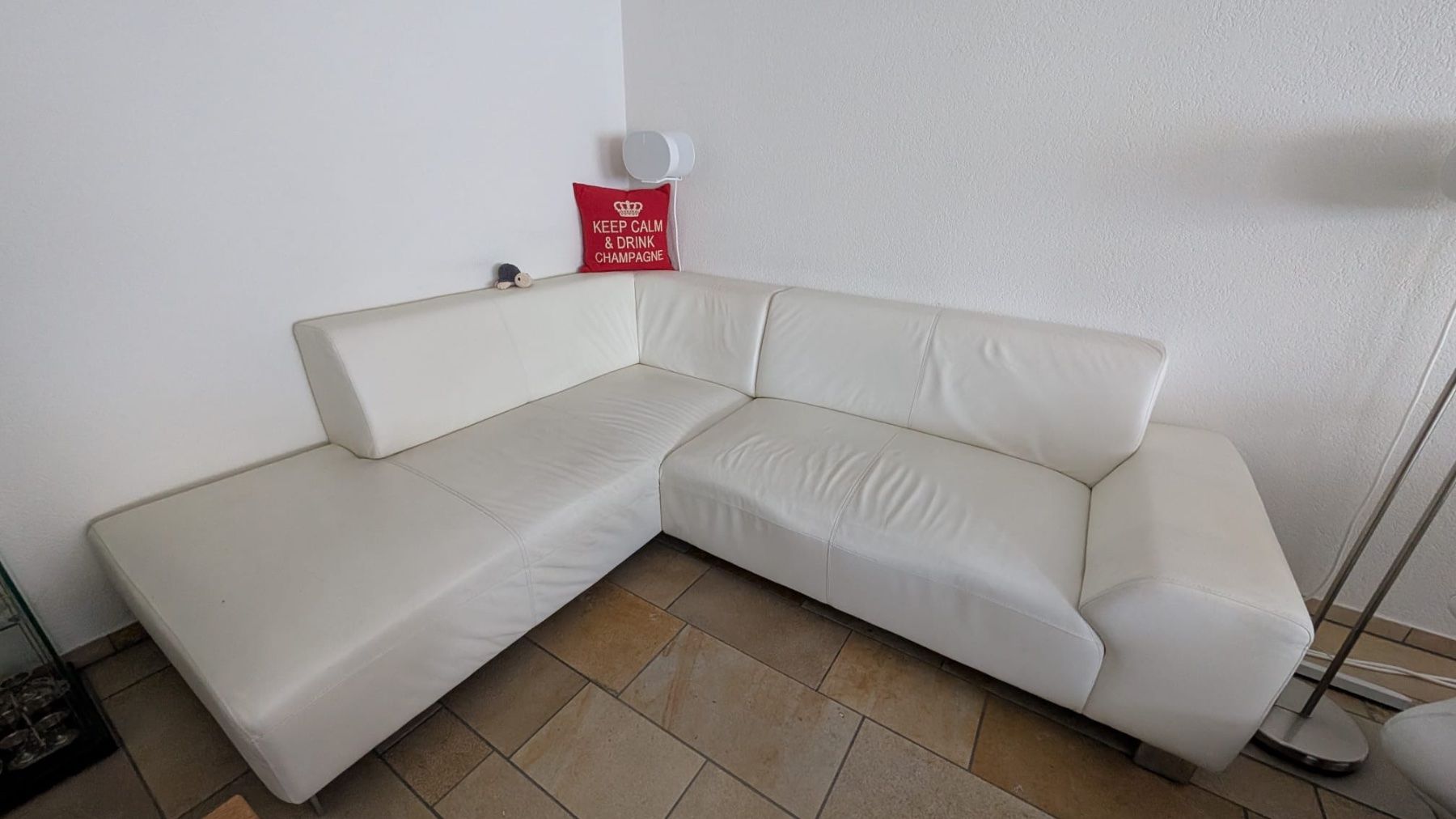 Divani: Echtleder Ecksofa Off-White – stilvoll & bequem – Usato da Winterthur venduto da gubbi79