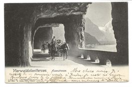 Axenstrasse am Vierwaldstättersee (SZ/UR) Kutsche - 1904